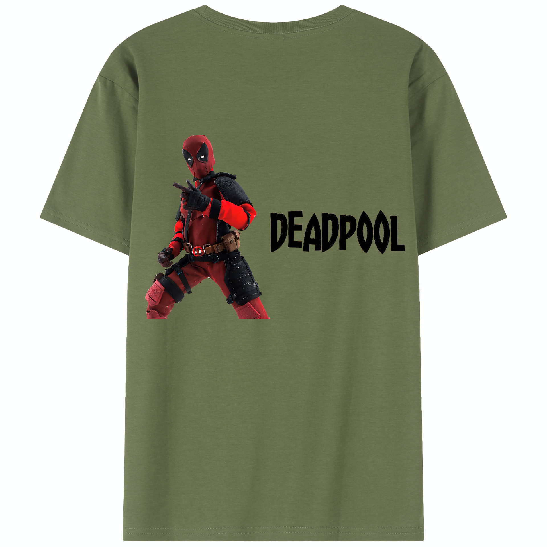 （画像用） Deadpool デッドプール 綿100％半袖Tシャツ（背面プリント）